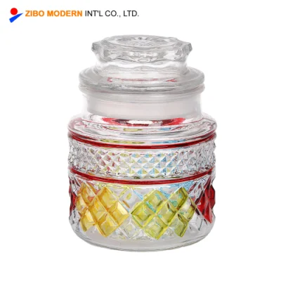  Оптовая торговля маленький круглый стекло конфеты Jar Crystal со стеклянным кувшином и стеклянной крышки багажника