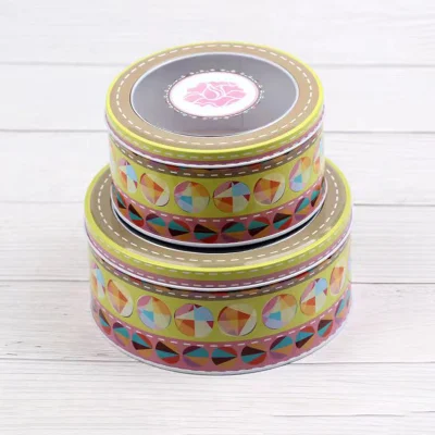 Рождество конфеты Тин Cookie Tins малых хранения продуктов питания Тин окно для подарки, утолщенная металла - комплект из 3