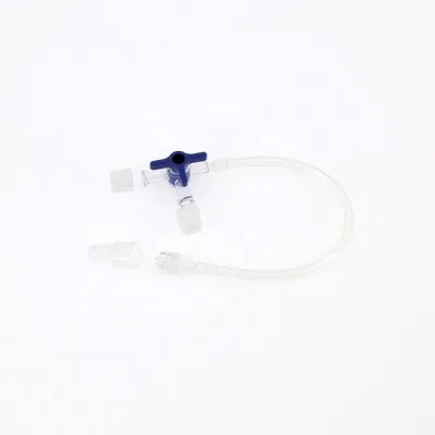 Одноразовый стерильный удлинительный шланг Medmount Medical 10 см, 3-ходовой запорный кран С фиксатором для шприца