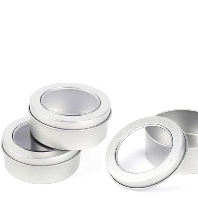  Портативный мини-небольшой пустой Silver металлические Тин коробки с откидной крышкой