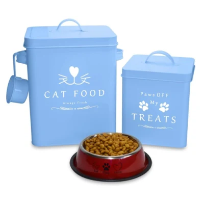  Контейнер для пищевых продуктов Matte Blue Dog Metal с боковыми рукоятками и. Жесткие крышки