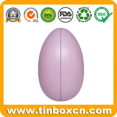 Дети Cute Egg-Shape пищевых сортов шоколада конфеты Тин может металлического олова яиц на Рождество Пасхальные подарки в салоне