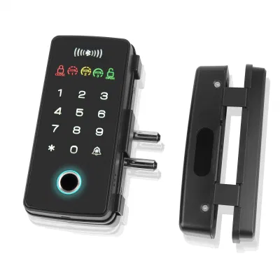  OEM/ODM безопасности алюминиевый опускное стекло безрамные замка двери Smart замок двери распознавания отпечатков пальцев