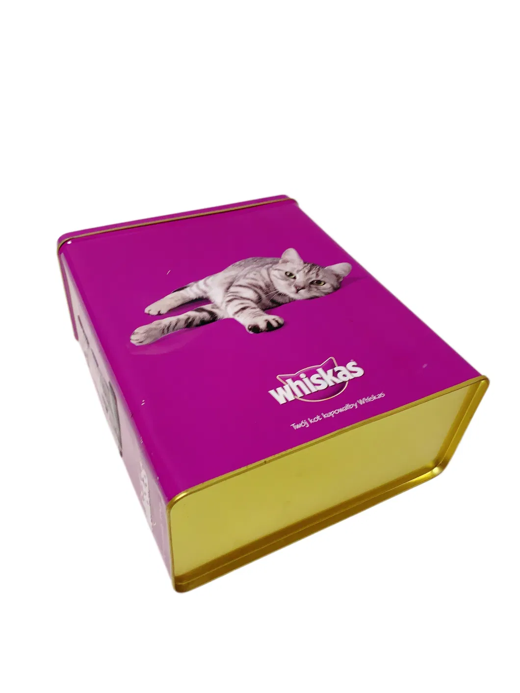 Rectangle Shape Cat Dog Food Storage Tin Metal Box Pet Food Tin Can Treats Biscuit Cookie Tin Case Gift Packaging Tin Box