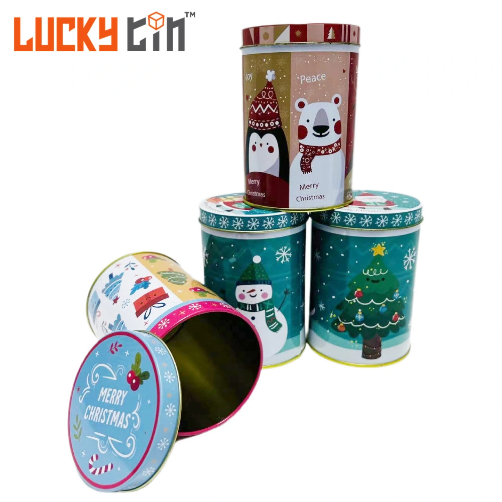 Factory Wholesale Tinplate Packaging Large Metal Storage Container Popcorn Tin Can for Food Canning