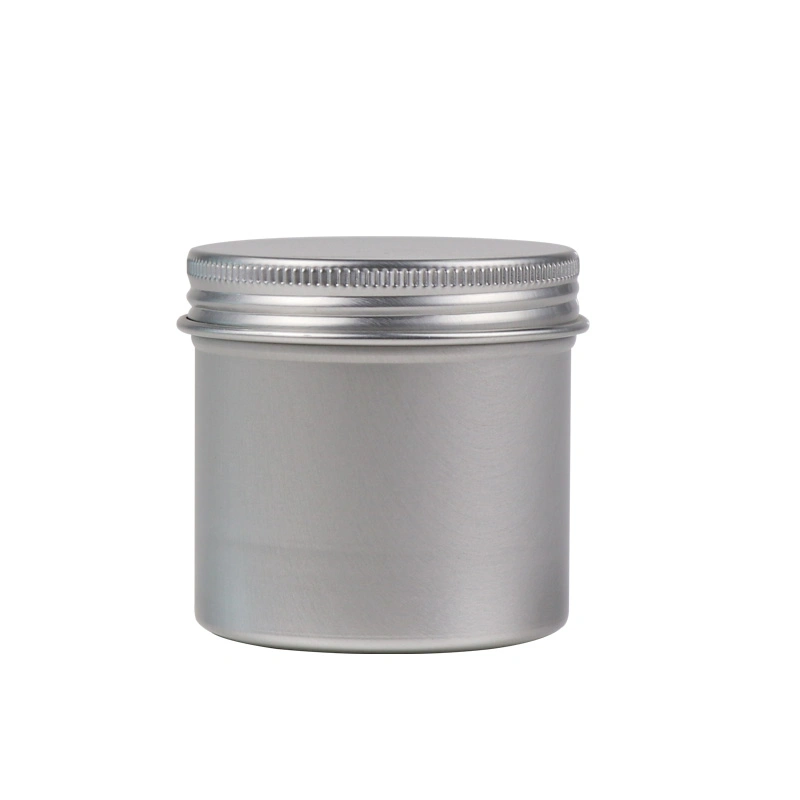 Custom Matte Gloss 15g 30g 50g 100g 350ml Black Food Grade Aluminum Jar Beard Oil Can Storage Aluminum Tin