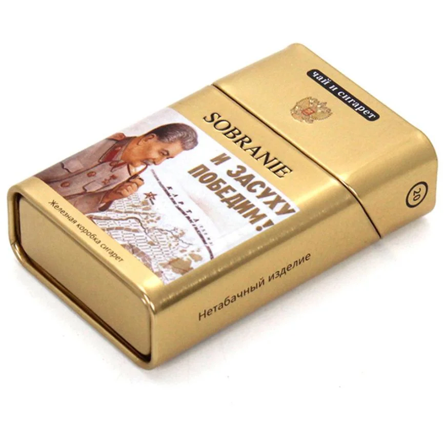 Chewing Gum Clamshell Tin Package Box for Health Care Products Candy Cigarette Packaging