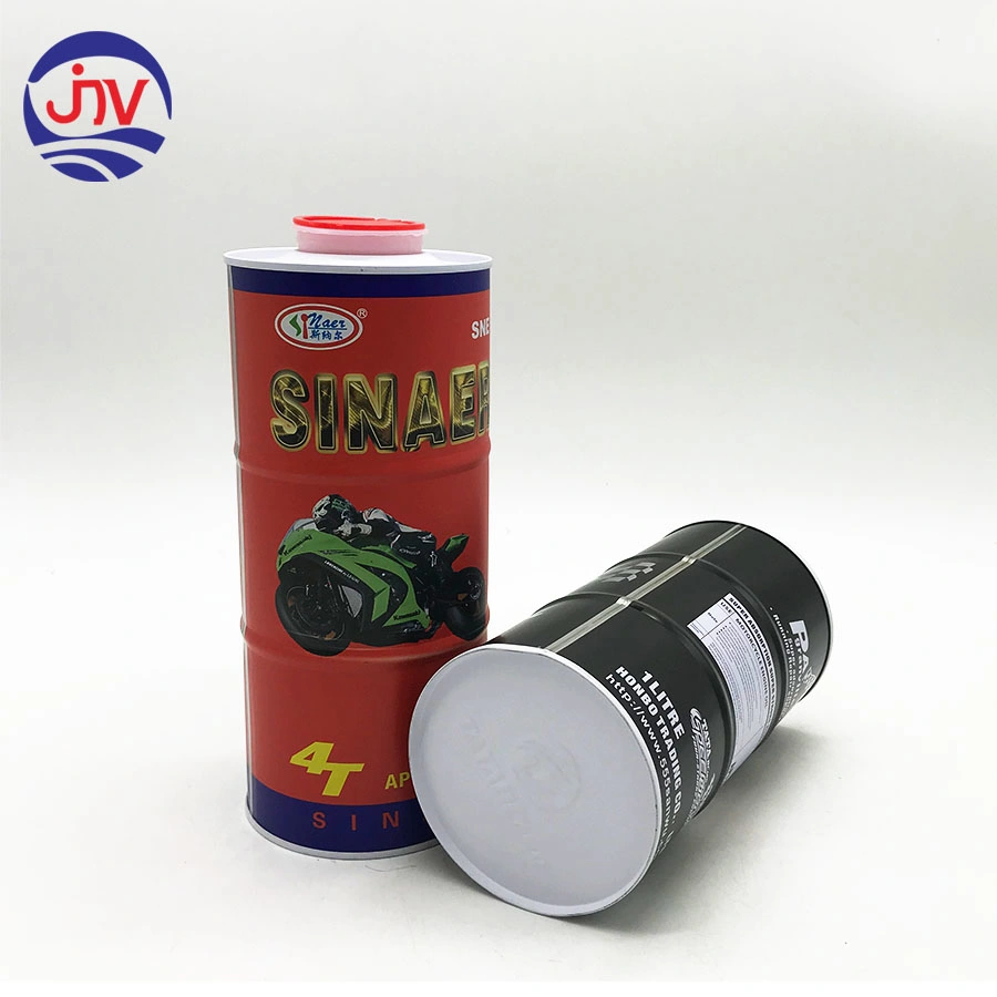 1L Small Round Plain Metal Can with Plastic Cap Tin Can