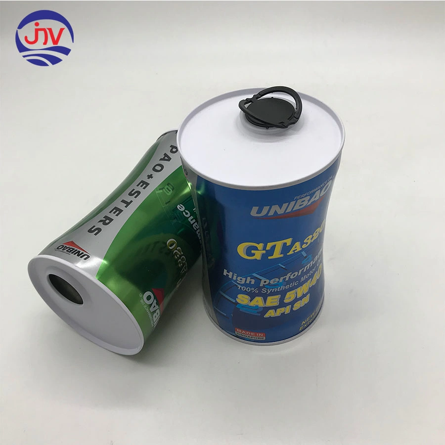 1L Small Round Plain Metal Can with Plastic Cap Tin Can