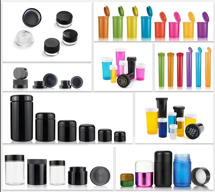 109mm Waterproof Airtight Smell Proof Child Resistant Cap Transparent Black Pre Rolled Cone Tube Container