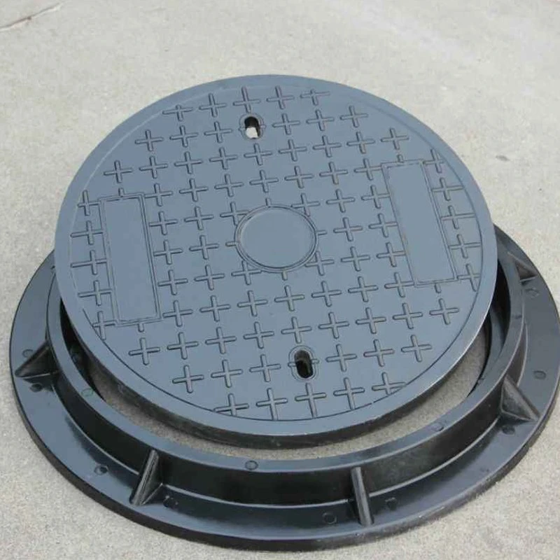 Customize Ductile Iron Manhole Cover High Loading Road Recessed Heavy Cast Round Manhole Cover and Frame Metal Sealed Sewer Lid