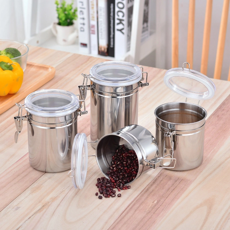 Kitchen Stainless Steel Container Stainless Steel Sealed Tea Food Can