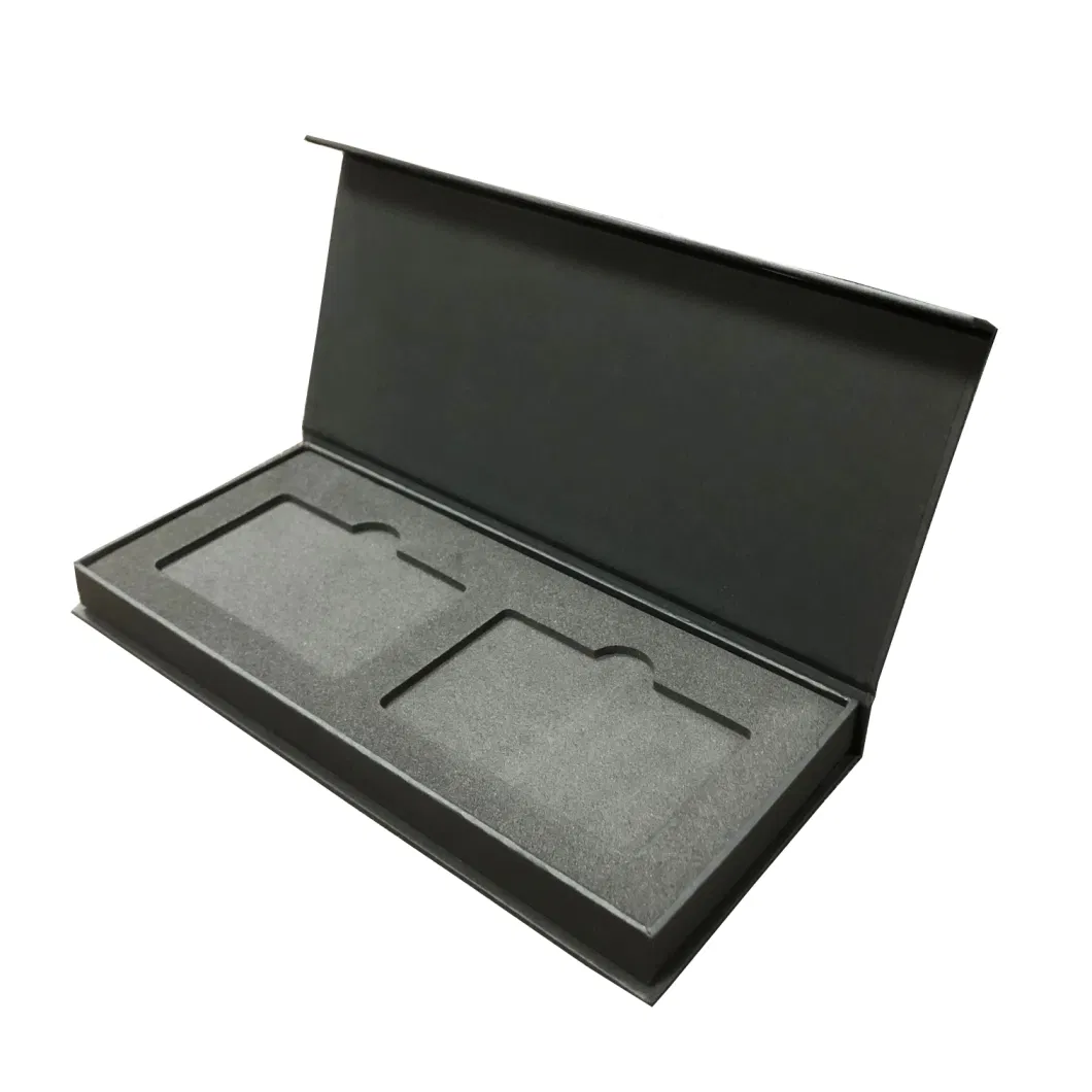 Ins Hot Sales Custom Metal Credit Card Gift Packaging Boxes 2 Cards Slots Paper Boxes