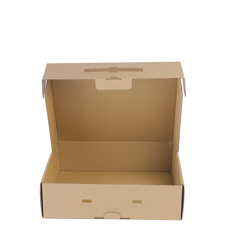 Plain Logo Printing on Handle Brown Kraft Paper Box for Hat