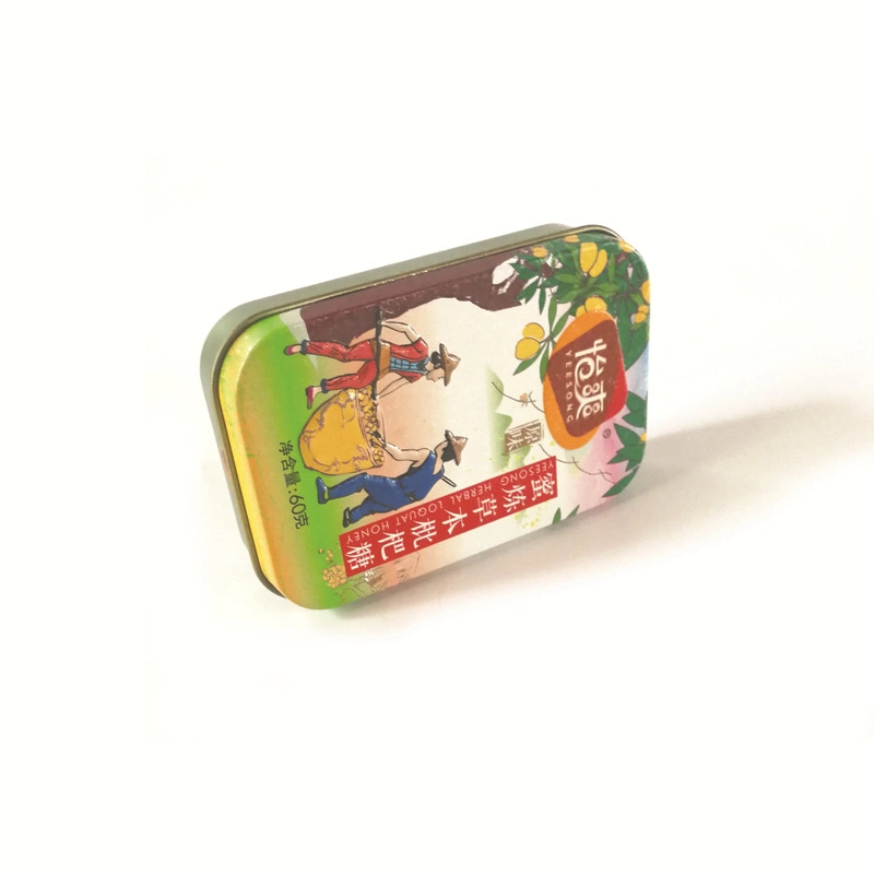 Custom Small Rectangular Chewing Gum Candy Mint Packaging Mint Tin Box