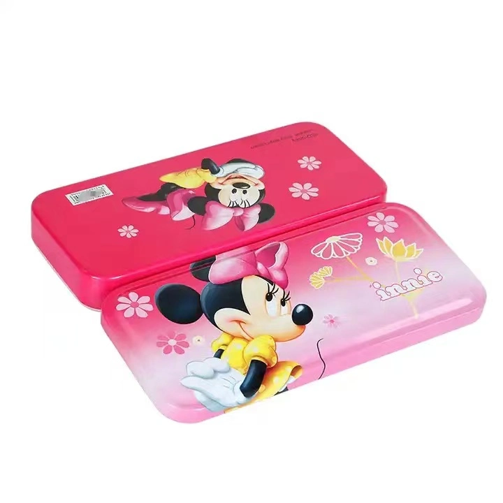 Kids Cute Hot Sell Custom Metal Tin Pencil Cases for School Use