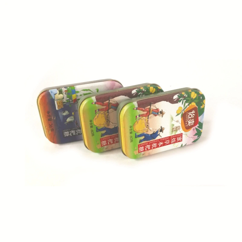 Custom Small Rectangular Chewing Gum Candy Mint Packaging Mint Tin Box