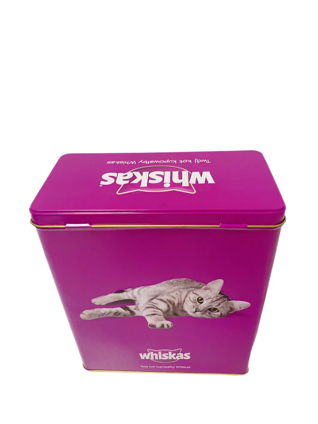 Rectangle Shape Cat Dog Food Storage Tin Metal Box Pet Food Tin Can Treats Biscuit Cookie Tin Case Gift Packaging Tin Box