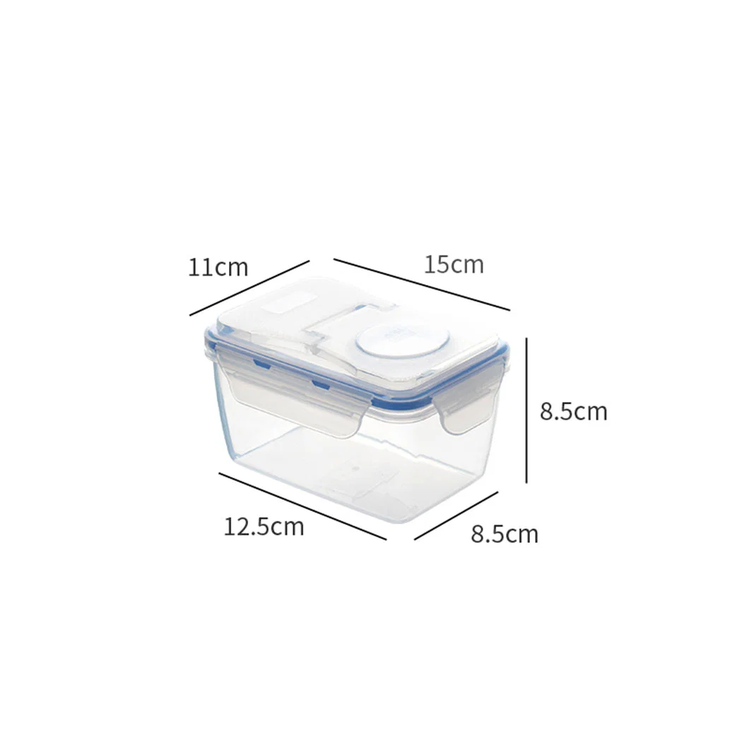 Grain Storage Jar Food Storage Box Rectangular Refrigerator Crisper Clamshell Food-Grade Plastic Sealed Jar