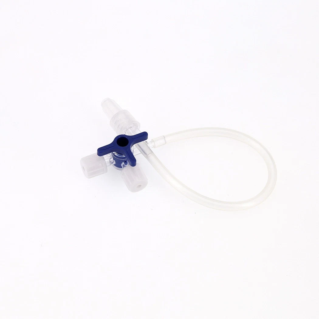 Medmount Medical Disposable Sterile 10-150cm Extension Tube 3 Way Stopcock with Male Lock for Syringe