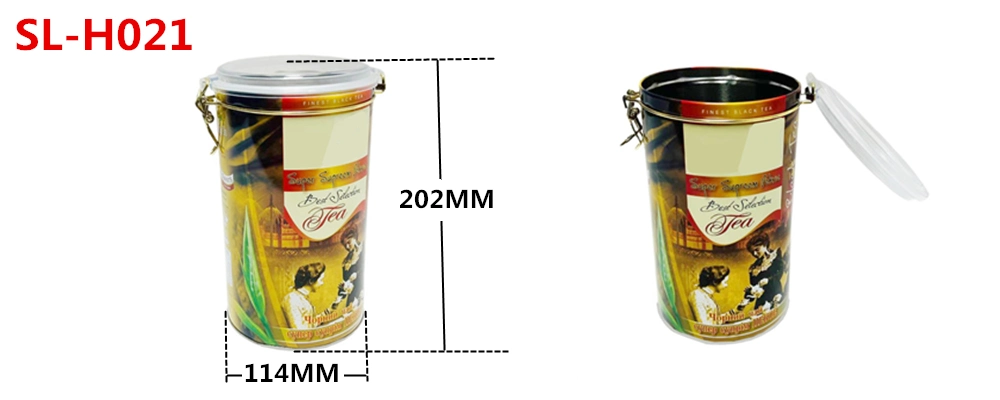 Coffee Can Supplier Custom Tinplate Container Round Metal Packaging Tin Coffee Can with Breather Valve