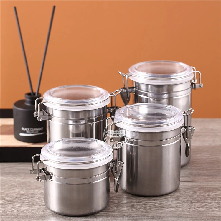 Kitchen Stainless Steel Container Stainless Steel Sealed Tea Food Can