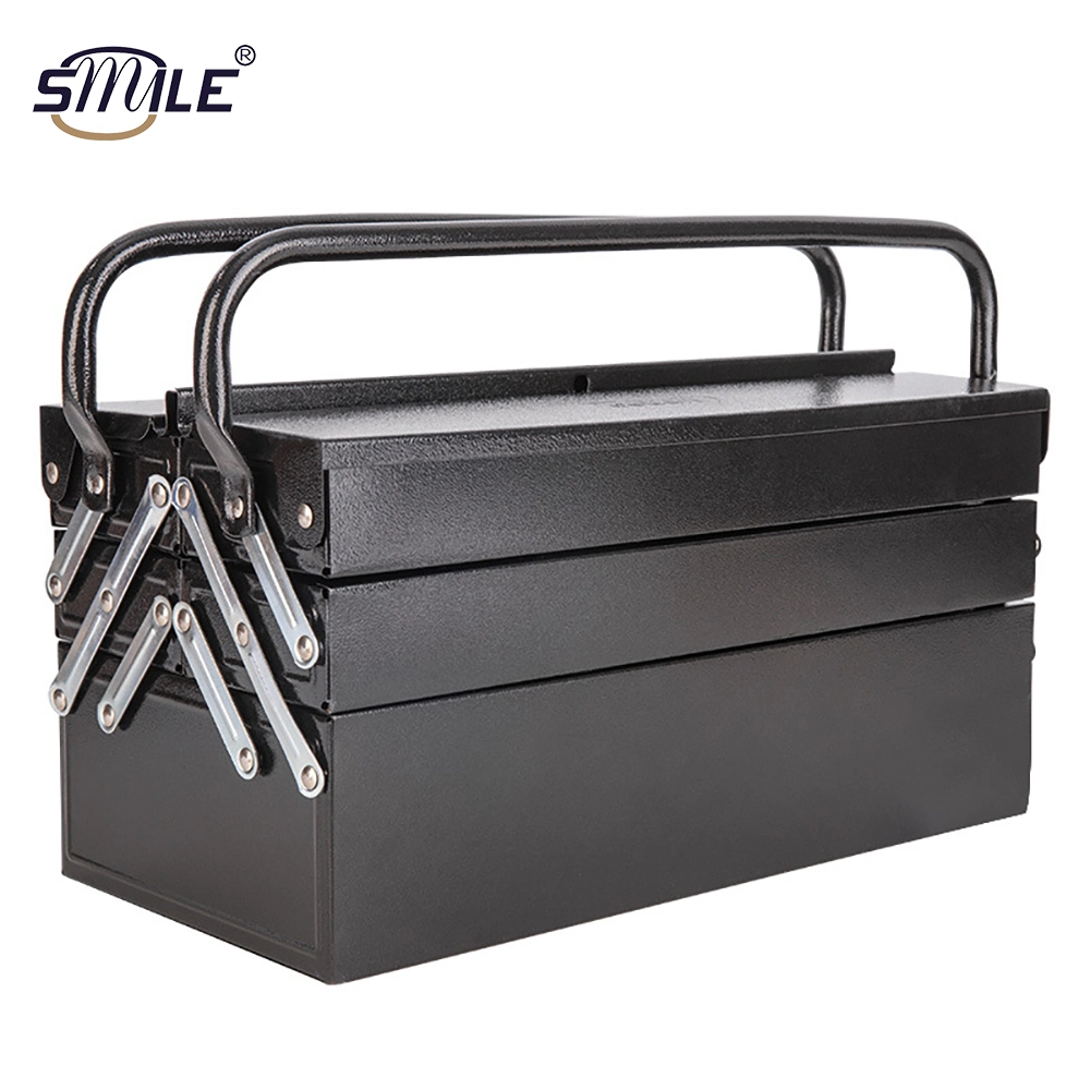 Smile ISO Certified Small Metal Portable Metal Tool Box Multifunctional Steel Toolbox