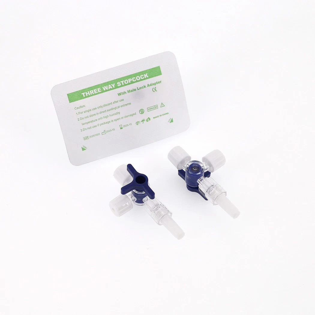 Medmount Medical Disposable Sterile 10-150cm Extension Tube 3 Way Stopcock with Male Lock for Syringe