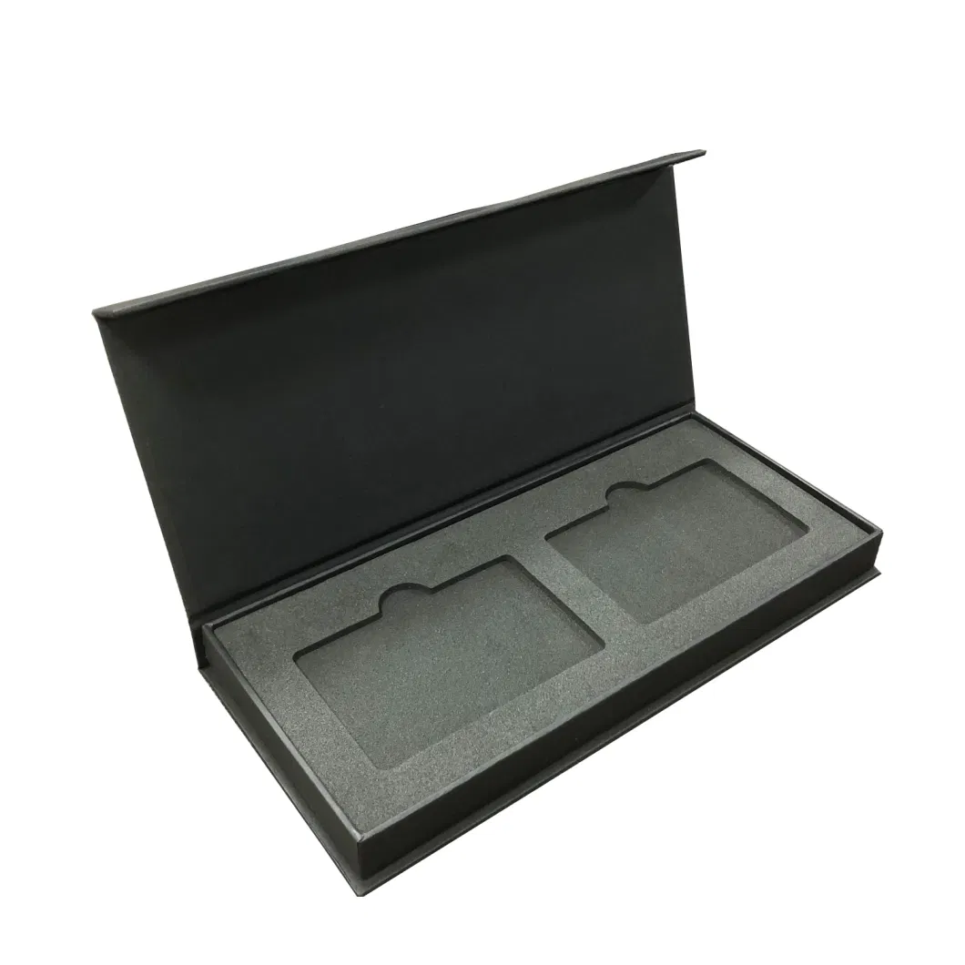 Ins Hot Sales Custom Metal Credit Card Gift Packaging Boxes 2 Cards Slots Paper Boxes