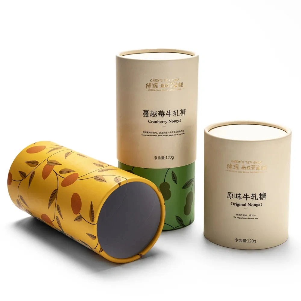 Four Different Designs Round Gift Box Professional Custom Paper Can Packaging