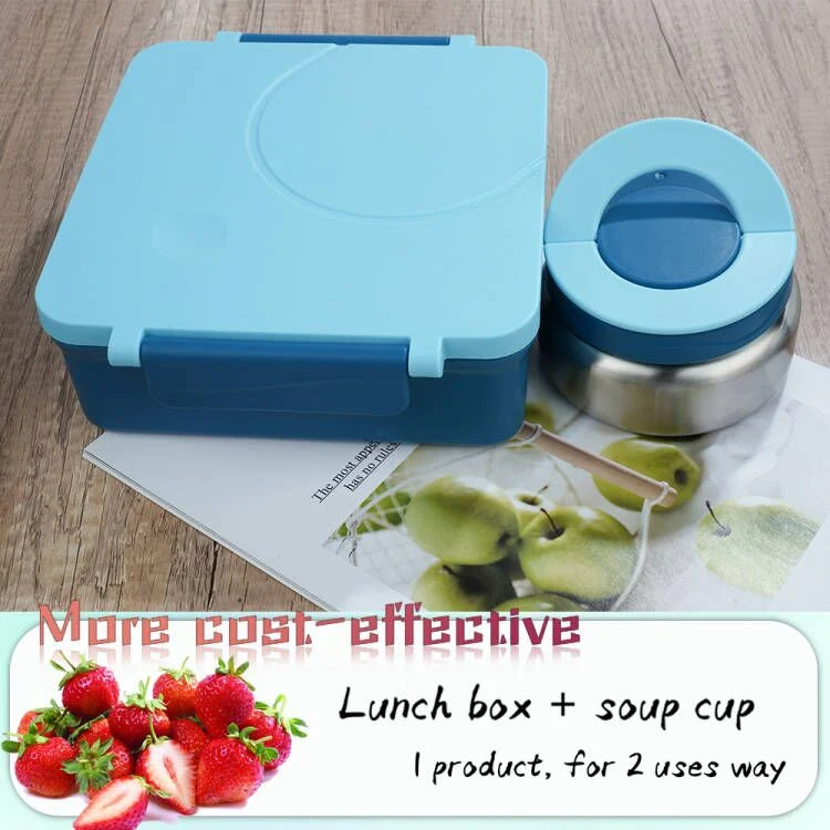 Good Quality Leakproof 304 Stainless Steel Plastic Thermo Bento Lunch Box Packaging Tin Box