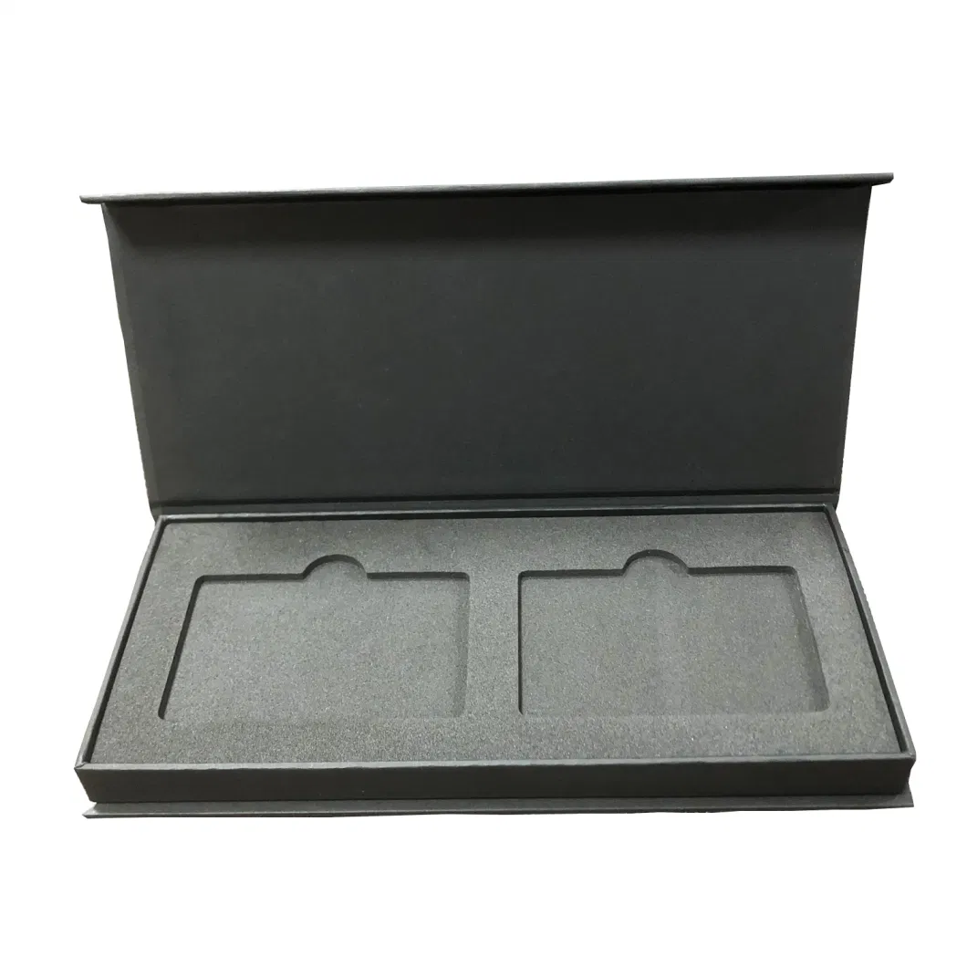 Ins Hot Sales Custom Metal Credit Card Gift Packaging Boxes 2 Cards Slots Paper Boxes