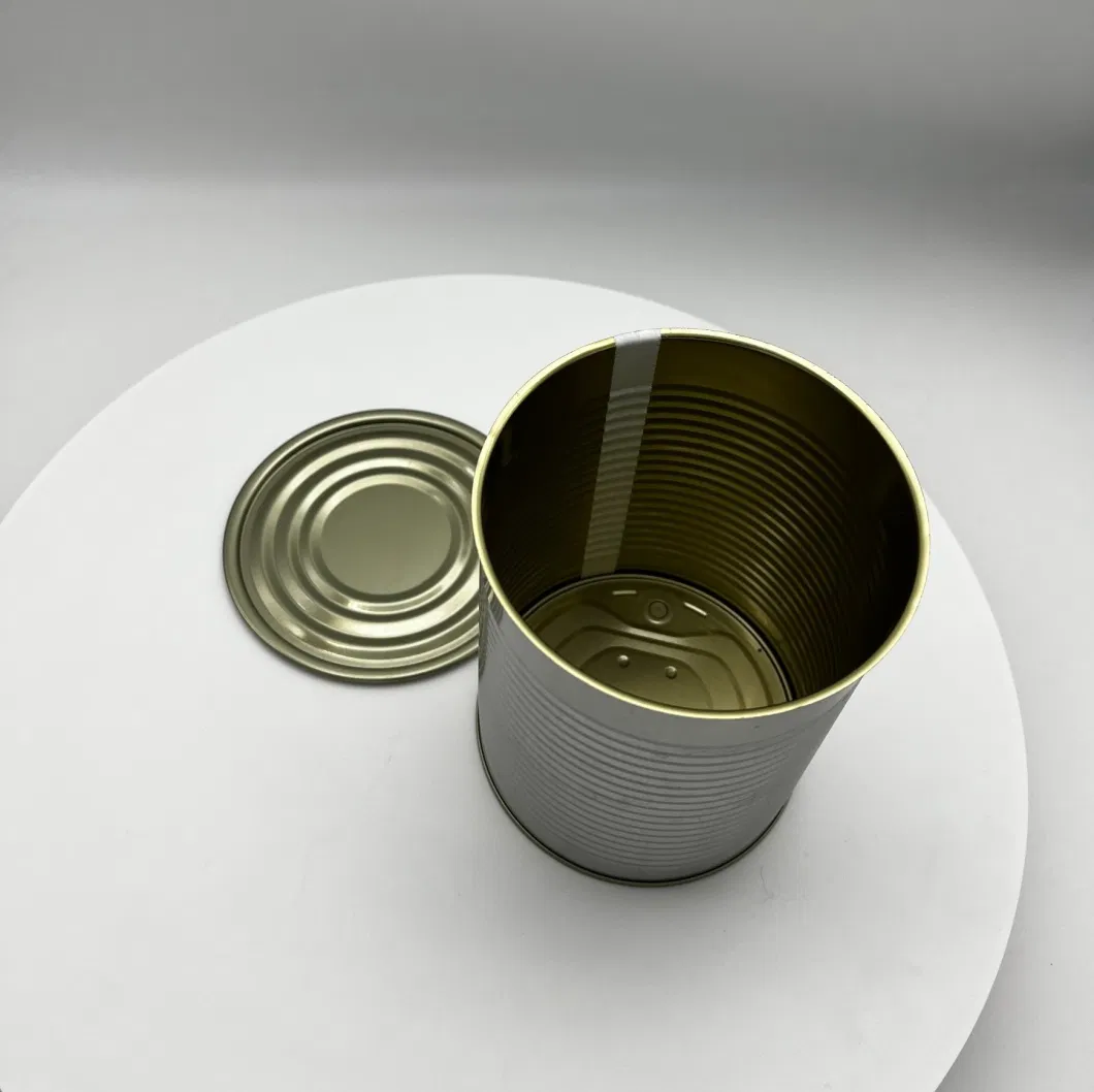 a Large Number Customized 9124# High-Quality Metal Round Tin Can for Wholesale Food Packaging
