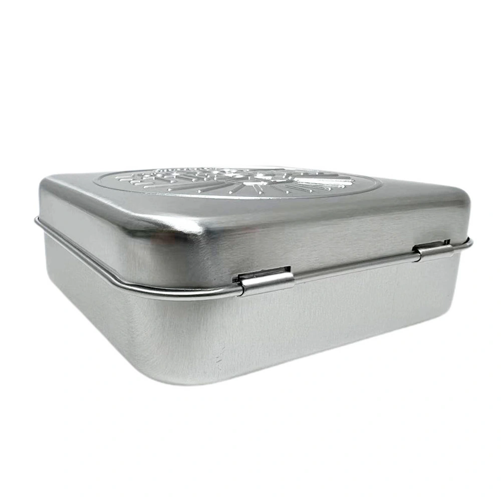 Custom Printing Food Tin Case Square Aluminum Container Package Hinge Chocolate Candy Mints Metal Tin Box
