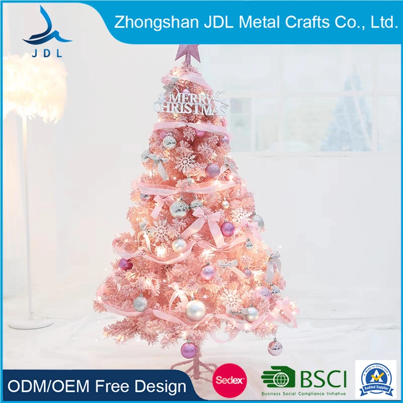 2022 Xmas High Quality Green PVC 90cm-300cm PE&PVC Mixed New Made Wholesale Artificial Leaves Giant Christmas Tree with Ornaments