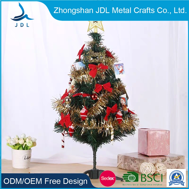 2022 Xmas High Quality Green PVC 90cm-300cm PE&PVC Mixed New Made Wholesale Artificial Leaves Giant Christmas Tree with Ornaments