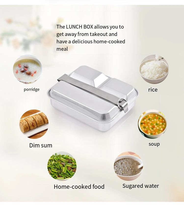 Travel Camping Task 2 in 1 800-1000ml Stainless Steel 3 Compartments Mess Tin Lunch Plate Heating Cooking Pot Lunch Box Outdoor