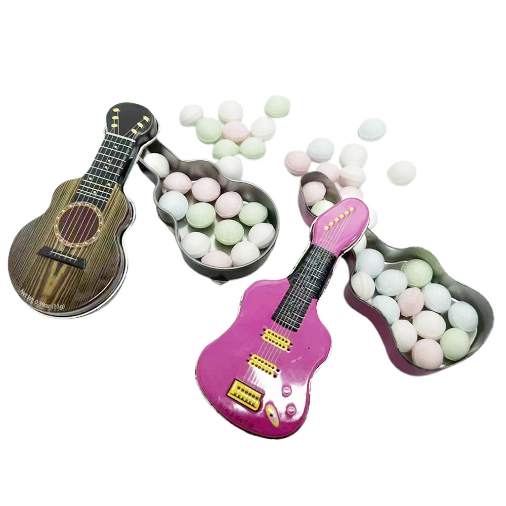 Factory Custom Mint Tin Box Violin Shape Small Metal Case Package Candy Chocolate Mini Tin Can for Child