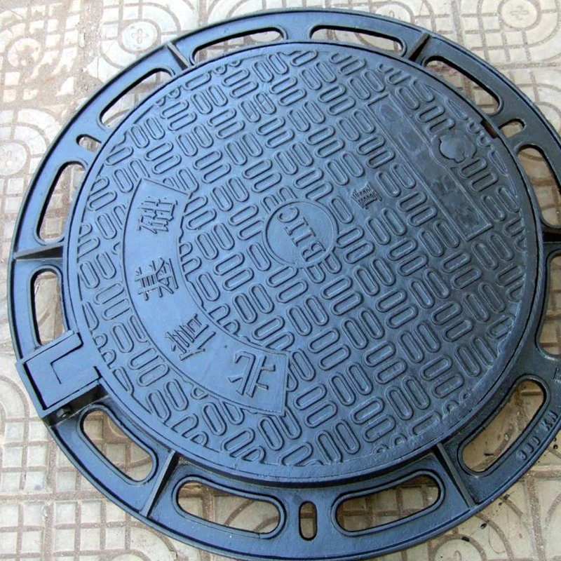 Customize Ductile Iron Manhole Cover High Loading Road Recessed Heavy Cast Round Manhole Cover and Frame Metal Sealed Sewer Lid