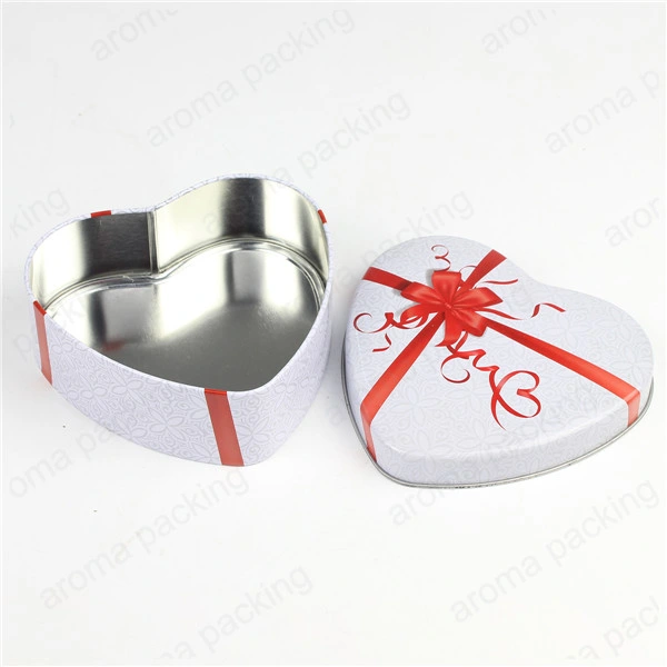 Hot Sale Wedding Candy Tin Boxes Heart Shape Tin Box for Cookies