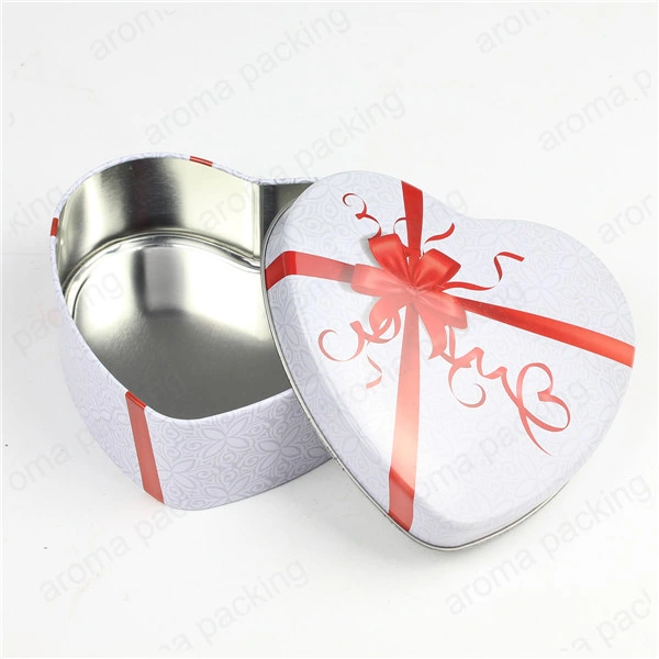 Hot Sale Wedding Candy Tin Boxes Heart Shape Tin Box for Cookies