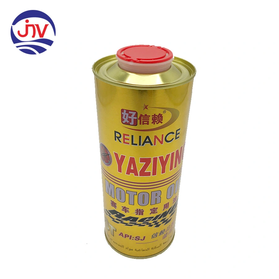 1L Small Round Plain Metal Can with Plastic Cap Tin Can