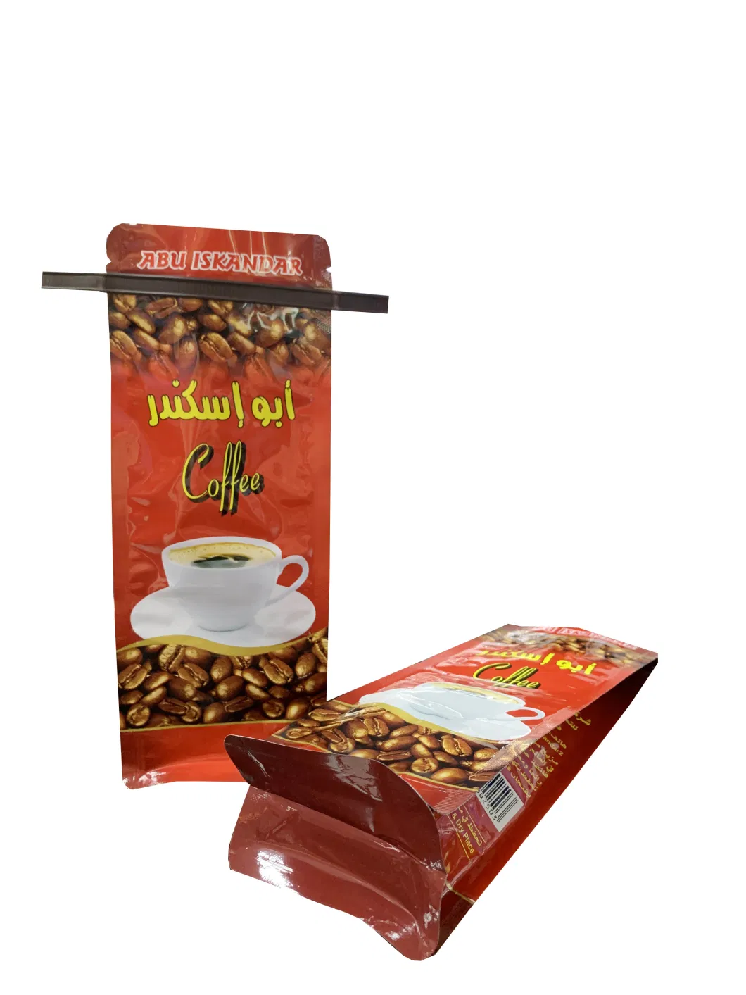 Aluminum Foil Flat Bottom Pouch, Plastic Food Coffee Powder Beans Packaging Bags Tin Tie Zipper Packaging