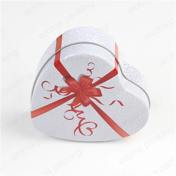 Hot Sale Wedding Candy Tin Boxes Heart Shape Tin Box for Cookies