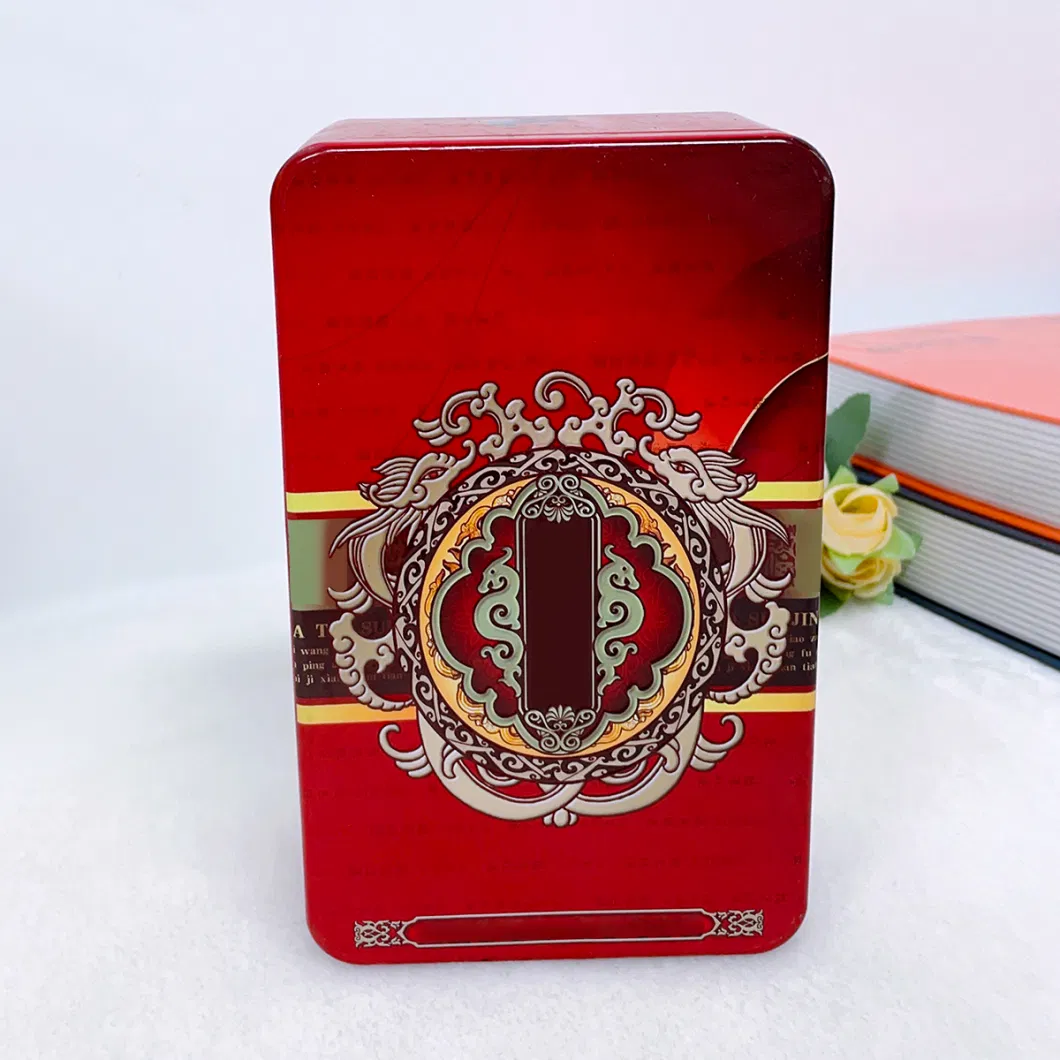 Large Capacity Rectangular Tinplate Box Tea Food Metal Tin Box Can