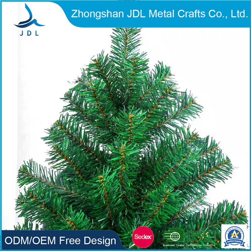 2022 Xmas High Quality Green PVC 90cm-300cm PE&PVC Mixed New Made Wholesale Artificial Leaves Giant Christmas Tree with Ornaments