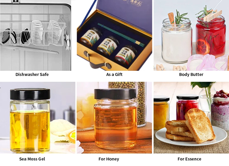 Factory Price 500 Ml 1000 Ml Rectangular Glass Jar Pickle Jars with Metal Lid