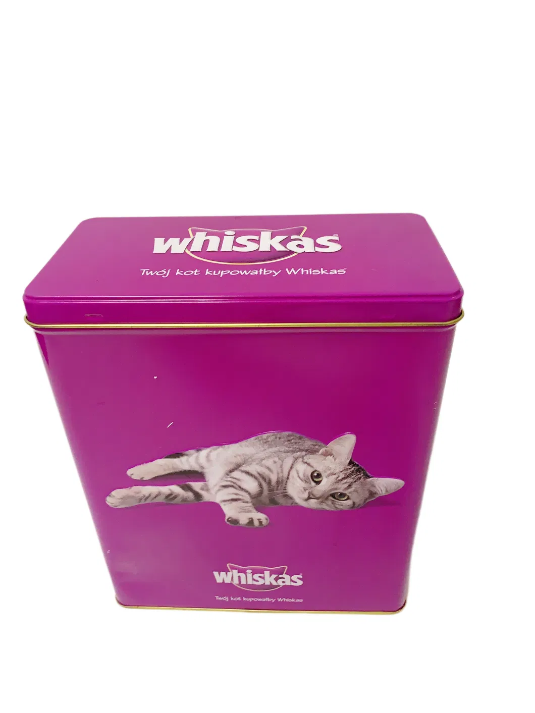 Rectangle Shape Cat Dog Food Storage Tin Metal Box Pet Food Tin Can Treats Biscuit Cookie Tin Case Gift Packaging Tin Box