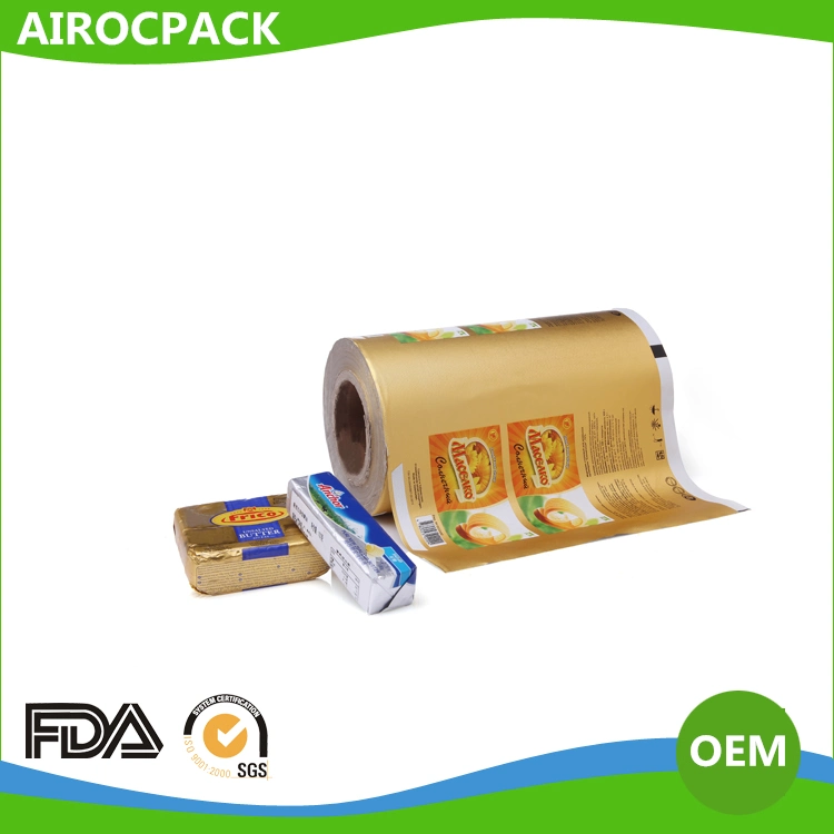 Printed Butter and Margarine Foil Laminated Foil Wrapper Packaging