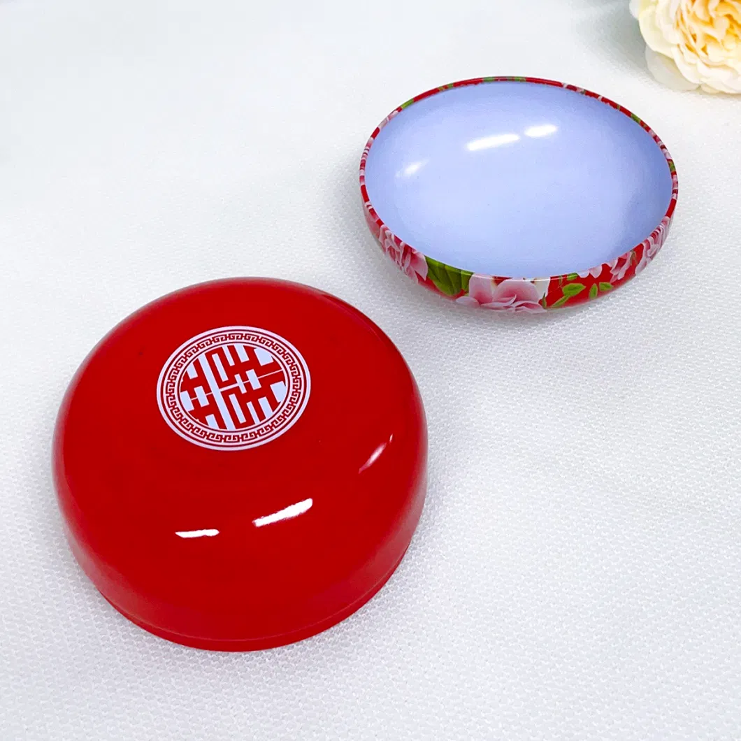 Large Round Macaron Flat Drum Tin Candy Tin Box Packaging Gift Box